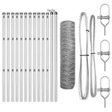 Hexagonal Fence Ground Fix 25 x 0.5 m Galvanised Steel Silver 3352945