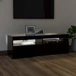 TV Cabinet with LED Lights Black 120x35x40 cm 804374