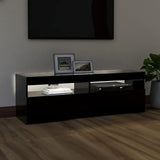 TV Cabinet with LED Lights Black 120x35x40 cm 804374