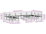 Outdoor Sofa Set 10 pcs Natural Solid Acacia Wood 3367027