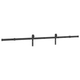 Sliding Door Hardware Kit 213.5 cm Steel Black 4009711