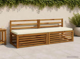 2-Piece Bench Cushions VUGHT 2 pcs 100% Polyester Cream 951377