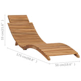 Sunlounger Teak Solid Teak wood Typical garden size Foldable 310666