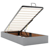 Ottoman Bed Frame without Mattress Light Grey Single Fabric 3310916