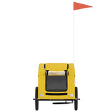 Pet Bike Trailer Yellow Oxford Fabric and Iron 93959