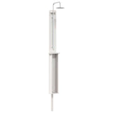 Outdoor Shower 246 cm Solid Pine Wood and Stainless Steel White 886353