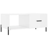 Coffee Table High Gloss White 90x50x40 cm Engineered Wood 829222