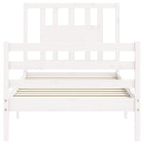 Bed Frame without Mattress White 90x200 cm Solid Wood 3194557