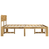 Double Bed Frame with Headboard ROSTOCK White 135 x 190 cm 903364