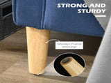 Modern Loveseat Sofa, Compact 2 Seater Sofa with Hidden Storage, 117cm Tufted Cotton Couch with Wood T3398P344634