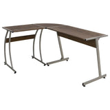 Corner Desk Brown Engineered Wood 375955