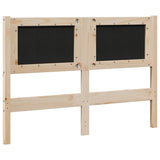 Upholstered Headboard Brown 120 cm Solid Pine Wood 879074