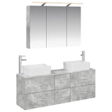 Bathroom Furniture Set 4 pcs Concrete Grey 3406858