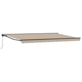 Awning Frame Beige 500 x 300 cm Polyester with PU coating 3331349