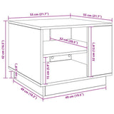 Coffee Table Artisan Oak 55x55x42 cm Engineered Wood 856803