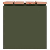 Garden Bench Olive green 40 x 40 x 43 cm Steel 874915