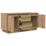 TV Cabinet with LED Lights Artisan Oak 100x41x50 cm 861417