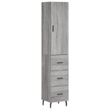 Highboard Grey Sonoma 34.5x34x180 cm Engineered Wood 3198871