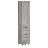 Highboard Grey Sonoma 34.5x34x180 cm Engineered Wood 3198871