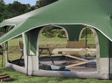 Family Tent Green 5-Person 185T Polyester with PU Coating 42017394
