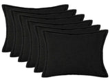Cushion Cover 6 pcs HOUTEN Black 80 x 80 cm Boucl 921672