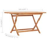 Outdoor Dining Set Natural Teak Smooth sanded teak hardwood 3059969