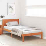 Bed Frame Brown 100 x 200 cm Solid Pine wood 872211