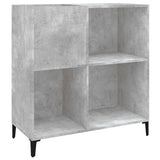 Record Cabinet Concrete Grey 84.5x38x89 cm Engineered Wood 832001