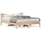 Bed Frame without Mattress 150x200 cm King Size Solid Wood Pine 3216366
