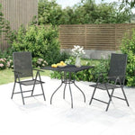 ZNTS 3 Piece Garden Dining Set Anthracite Steel 3187975