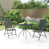 ZNTS 3 Piece Garden Dining Set Anthracite Steel 3187975