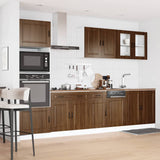 7 Piece Kitchen Cabinet Set Porto Brown Oak Engineered Wood 3314758