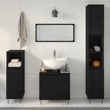 Bathroom Furniture Set 3 pcs Black Oak 30 x 30 x 190 cm 3333099