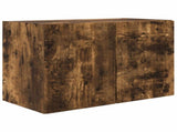 TV Wall Cabinet Set 4 pcs Smoked Oak Engineered Wood 3408939