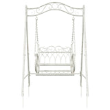 Swing Bench Steel 113 x 121.5 x 168 cm Antique White 3429260