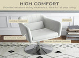 Modern Accent Chair with Swivel Base, Height Adjustable Arm Chair with Pillow for Living Room, T3398P328133