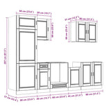 7 Piece Kitchen Cabinet Set Porto Grey Sonoma Engineered Wood 3314787