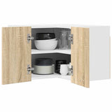 Hanging Cabinet Sonoma Oak and White 57 x 57 x 40 cm 884188