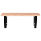 Basin Shelf Wall Mounted Steel and Solid Wood Oak 3302607