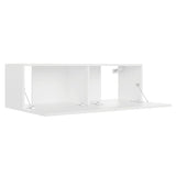 TV Cabinet White Engineered wood 100 cm x 30 cm x 30 cm Drop-Down 801481