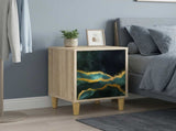 Bedside Cabinet WIJHE 2 pcs Sonoma Oak 36 x 33 x 50 cm 8007200