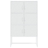 Highboard White 80x35x135 cm Steel 335878