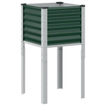 ZNTS Garden Planter Green 45x45x88 cm Steel 4008963