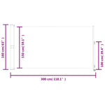 Patio Retractable Side Awning 160x300 cm Brown 48349