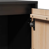 Highboard Black Solid pine wood Medium Reversible Highboard 814368