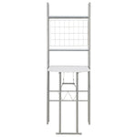 3 Piece Folding Dining Set with Storage Rack MDF and Steel White 284403