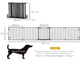 5 Panels Pet Playpen Metal Fence w/ Walk Through Door - Black T3398P347590