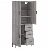 Highboard Grey Sonoma 69.5x34x180 cm Engineered Wood 3195969