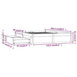 3103509 Bed Frame without Mattress with Drawers White 120x200 cm