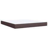 Box Spring Bed with Mattress Dark Brown 180x200 cm Fabric 3285977